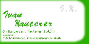 ivan mauterer business card